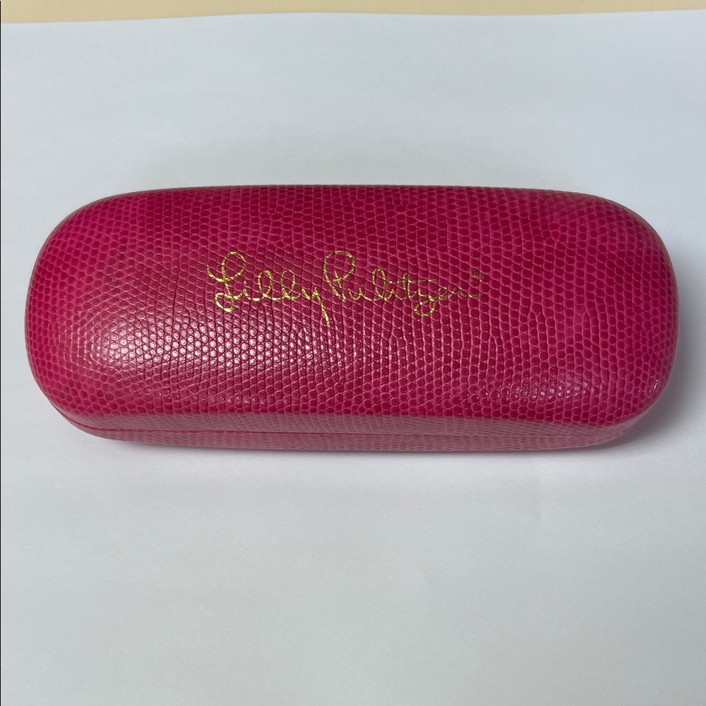 Lily Pulitzer pink eyeglass case